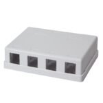 Keystone Surface Mount Box  4  Port, white