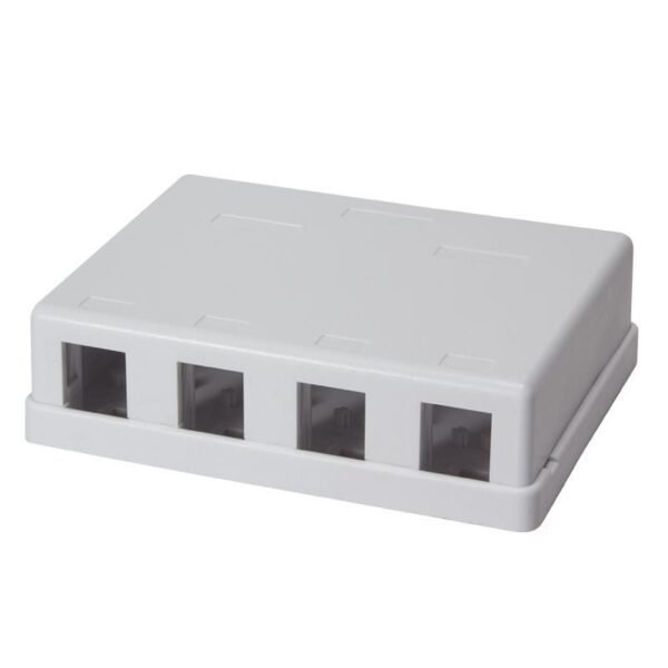 Keystone Surface Mount Box  4  Port, white