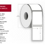 Label 102 x 76mm, Core 76mm,  Thermal Transfer, Coated,  Permanent, Perforated, 2238 labels per roll, 4 rolls per box