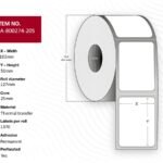 Label 102 x 51mm, Core 25mm,  Thermal Transfer, Coated,  Permanent, Perforated, 1370 labels per roll, 12 rolls per box