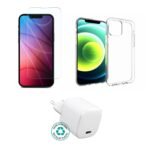 Kit for iPhone 16. Charger,  Cover, Glass. Brown Box.