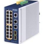 IP30 Industrial L2/L4 16-Port  10/100/1000T 802.3at PoE +  2-Port 10/100/1000T + 2-Port 100/1000X SFP Managed Switch