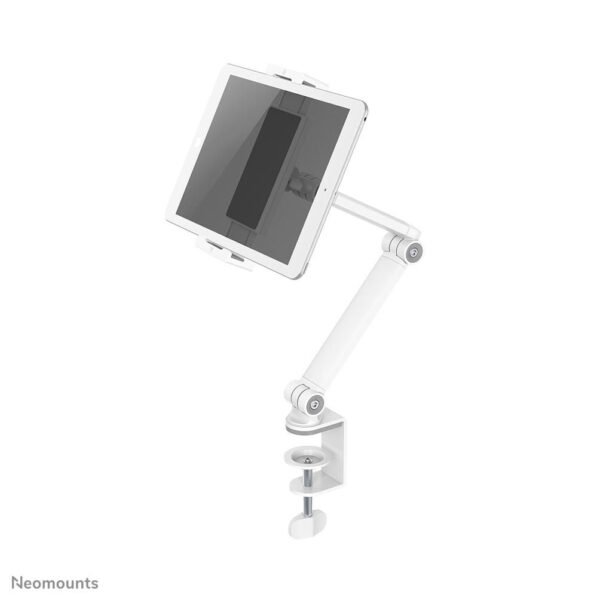 DS15-545WH1, Full Motion  Tablet Holder, Incl. Desk  Clamp, For 4.7-12.9" Tablets, Universal, -White