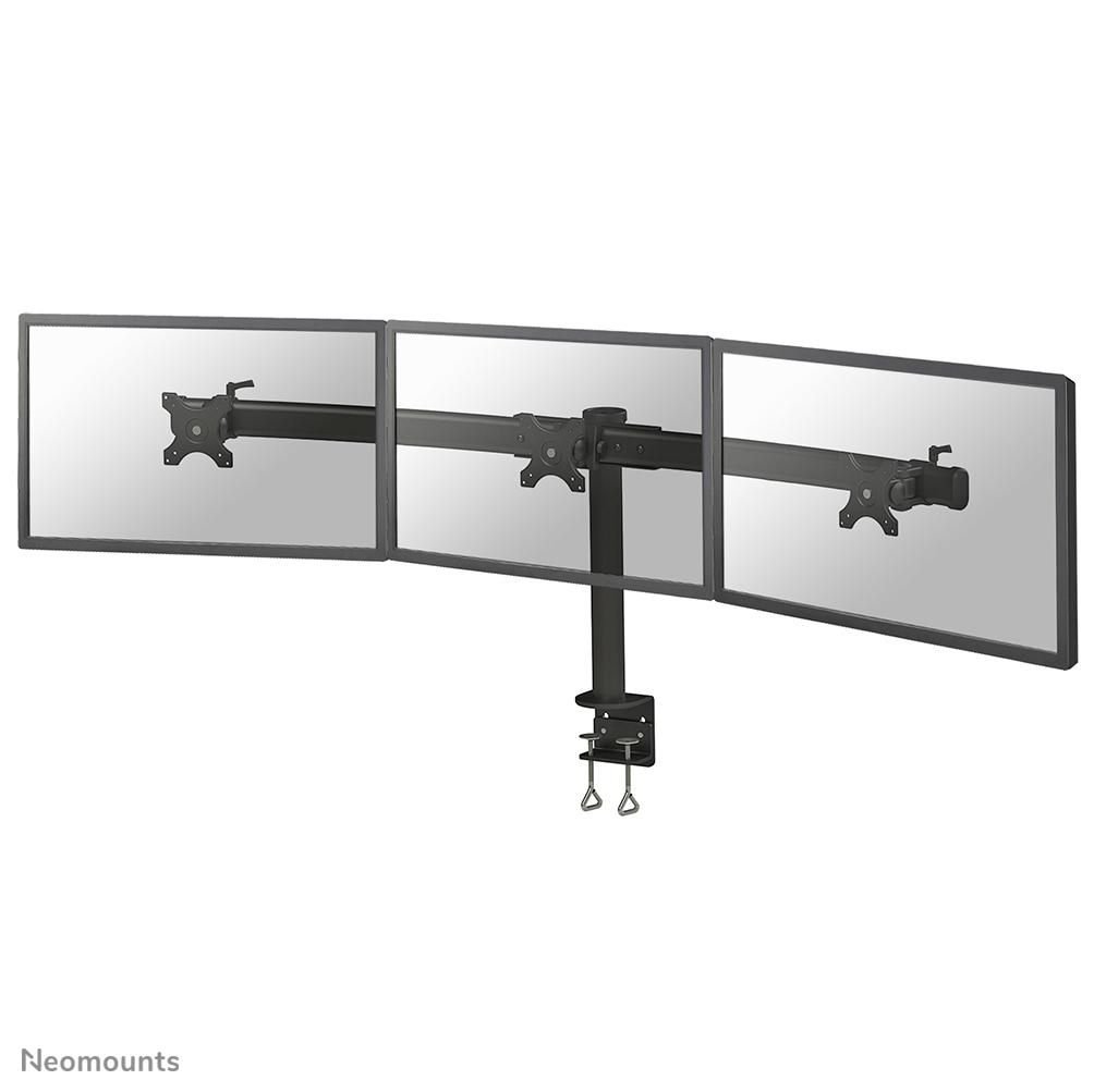 Img_33601554.jpg FPMA-D700D3, Tilt/Turn/Rotate Triple Monitor Arm (Clamp) For Three 10-27" Monitors, 0-8kg/monitor, Height Adjustable, -Black - Image 1