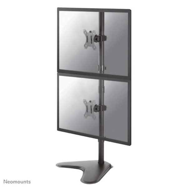 FPMA-D550DDVBLACK, Dual  Monitor Stand, 10-32", 0-6  kg/screen, Vertical installation - Black flat screen desk mount, Computer