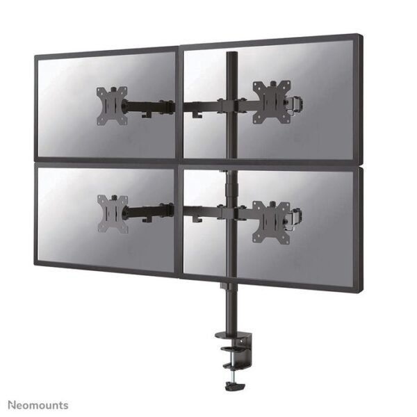 FPMA-D550D4BLACK, Full Motion  Desk Mount For Four 13-32"  Screens, Max 6 kg (Each Screen) - Black