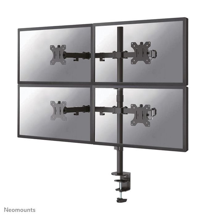 Img_33602368-1 FPMA-D550D4BLACK, Full Motion Desk Mount For Four 13-32" Screens, Max 6 kg (Each Screen) - Black - Image 1