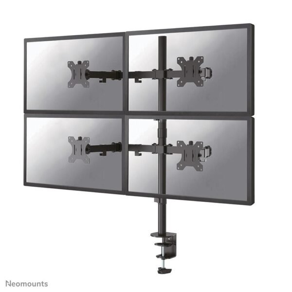 FPMA-D550D4BLACK, Full Motion  Desk Mount For Four 13-32"  Screens, Max 6 kg (Each Screen) - Black