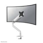 DS70S-950WH1, Desk Mounted  Arm For 17-49" Monitors, Max  18kg, Gas Spring, 180?-stop, Topfix, VESA 75x75 or 100x100, -White