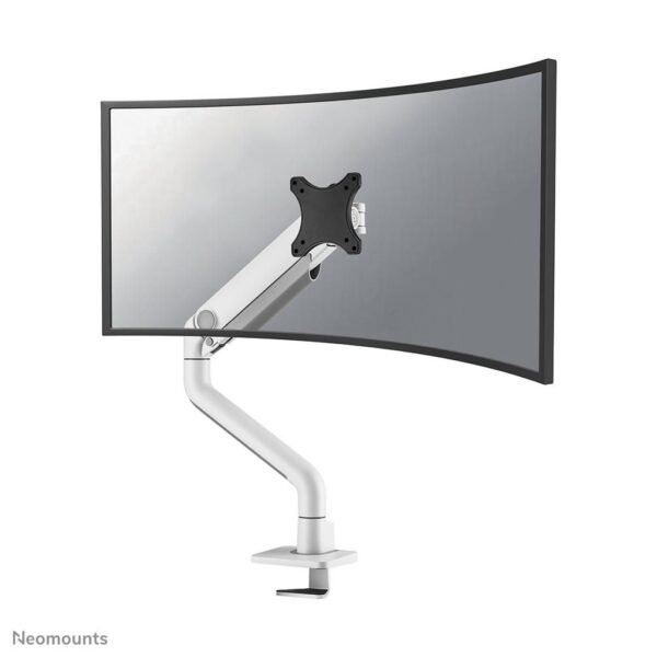 DS70S-950WH1, Desk Mounted  Arm For 17-49" Monitors, Max  18kg, Gas Spring, 180?-stop, Topfix, VESA 75x75 or 100x100, -White