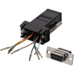 DB9 TO RJ45 MODULAR ADAPTER DB9 to RJ45 Modular Adapter -  F/F, DB9, RJ-45, Female/Female, Black