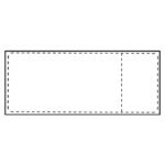 Ship-label 105 x 251mm,  Fanfold. Direct Thermal, with  receipt part, 2000 labels per box