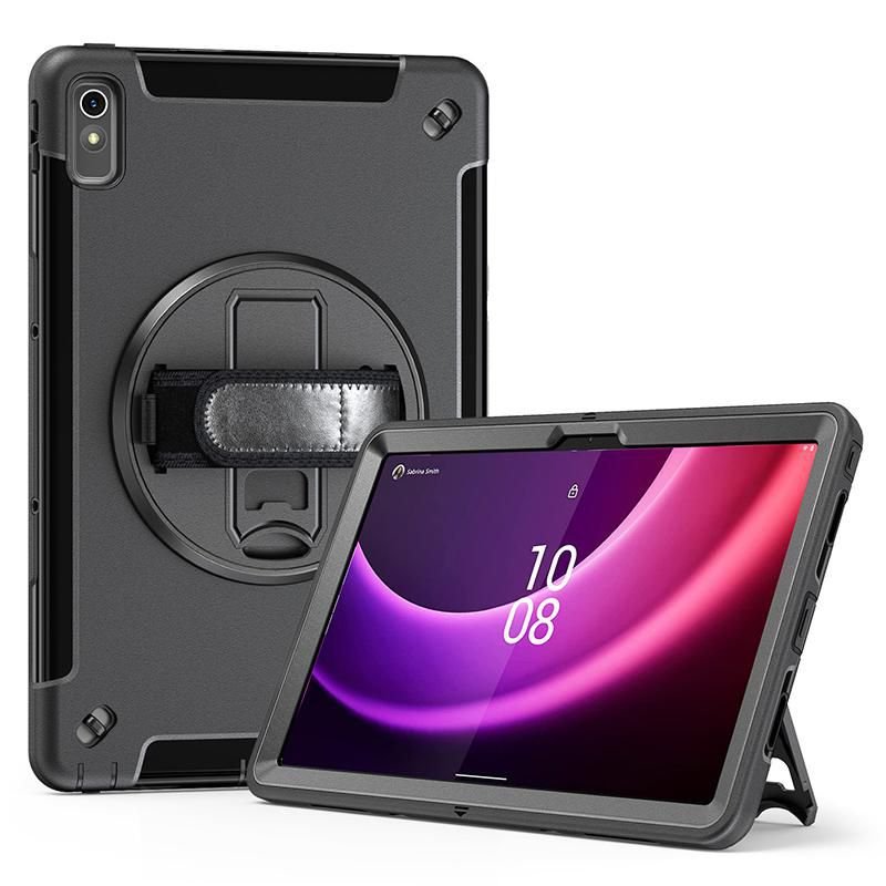 Img_33780756.jpg Lenovo TAB P11 2nd Gen 2022 OHIO Defender Case with hand strap and shoulder strap. Black - Image 1