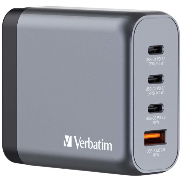 GNC-140 GaN Charger 140W with  2 x USB-C PD 140W. 1 x USB-C  PD 20W  1 x USB-A QC 3.0 (EUUKUS)