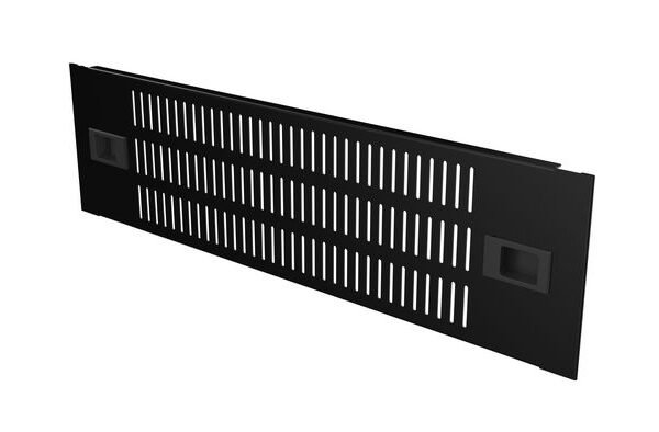 2U 19" SNAP LOCKING, VENTED  BLANK PANEL BLACK