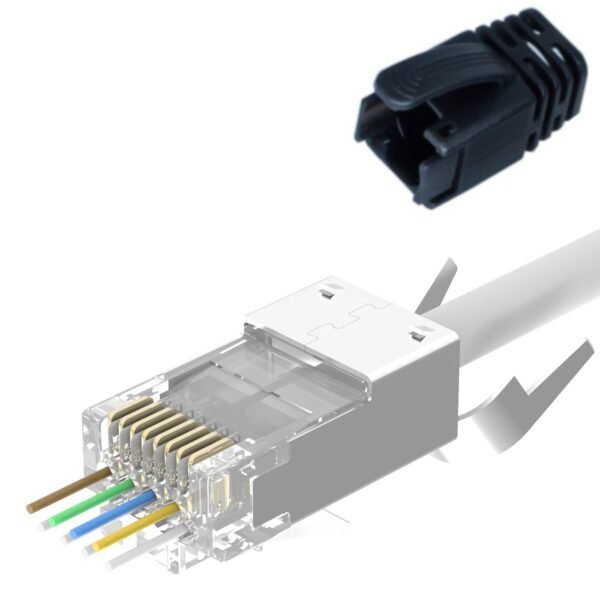 RJ45 STP plug Cat6A/Cat7 for  AWG22-24 Easy-Connect 25 sets  per. box