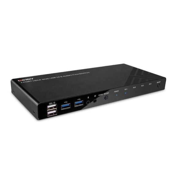4 Port HDMI 4K60, USB 3.0 &  Audio KVM Switch
