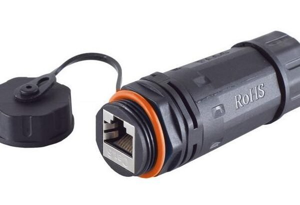 RJ45 coupler, CAT 6a, IP68,  short, Outdoor