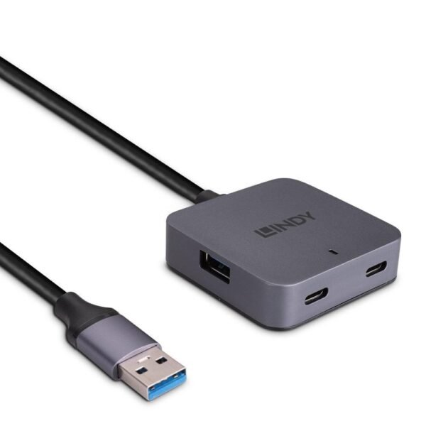 Interface hub USB 3.2 Gen 1  (3.1 Gen 1) Type-A 5000  Mbit/s Black, Grey