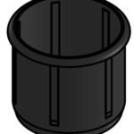 Plastic Anti-Wobble sleeve,  SP1 long and black