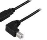 USB-A 2.0 to a USB-B 90  degrees angled 10m M-M USB B  male angled Hi-Speed Cable