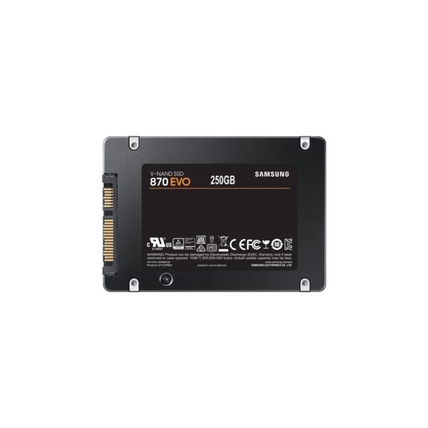 870 EVO 250 GB Black 870 EVO, 250 GB, 2.5", 560  MB/s, Black
