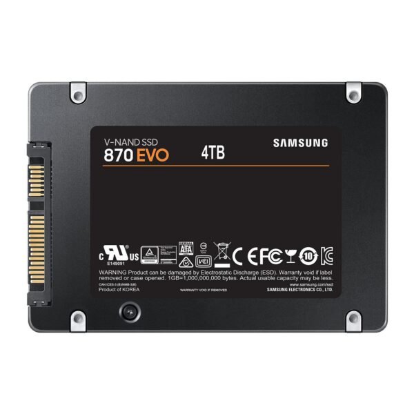 870 EVO 4000 GB Black 870 EVO, 4000 GB, 2.5", 560  MB/s, Black