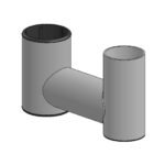 Fixed swingarm SP1, 100mm  with 78mm end pole -BLACK-