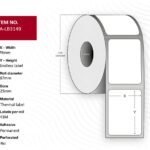 Label 76mm x contentious, 43M  length Core 25, Diameter 87  mm. Thermal label. 43M label per roll. 32 rolls per box.