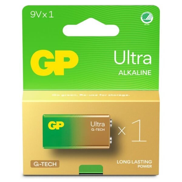 ULTRA ALKALINE 9V Battery.  1-Pack