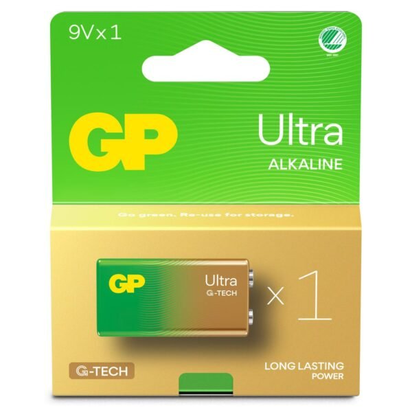 ULTRA ALKALINE 9V Battery.  1-Pack