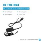 65W USB-C LC Power  Adapter-Nordic 1P3K6AA,  Notebook, Indoor, 65 W, AC-to-DC, HP, Black - Image 2