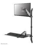 WL90-325BL1, Height  Adjustable Wall Mounted  Workstation For 17-32" Displays/Monitors, 1-9 kg (Curved 6kg), Gas Spring,
