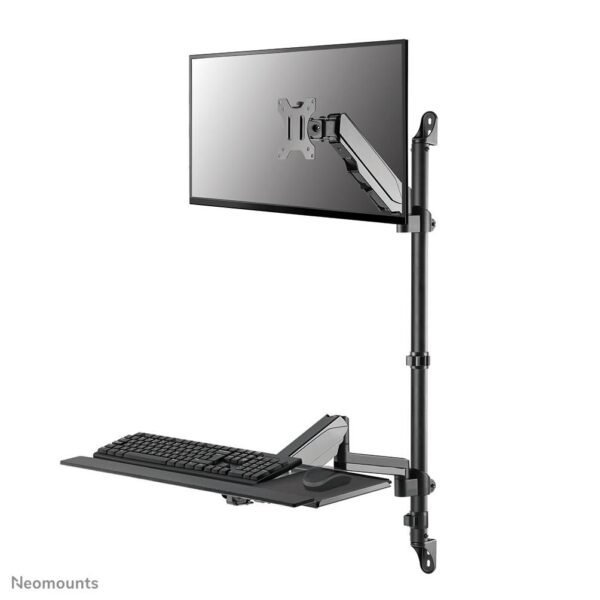 WL90-325BL1, Height  Adjustable Wall Mounted  Workstation For 17-32" Displays/Monitors, 1-9 kg (Curved 6kg), Gas Spring,