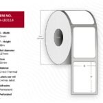 Label 55x89 meters, Core 25.  Thermal print. Thermo top.  Permanent. Endless label. 12 rolls per box.