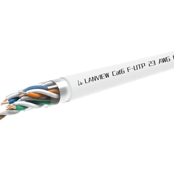 Cat6 F-UTP Network Cable  4x2xAWG23 LSZH white 500m,  Fire Class: Cca