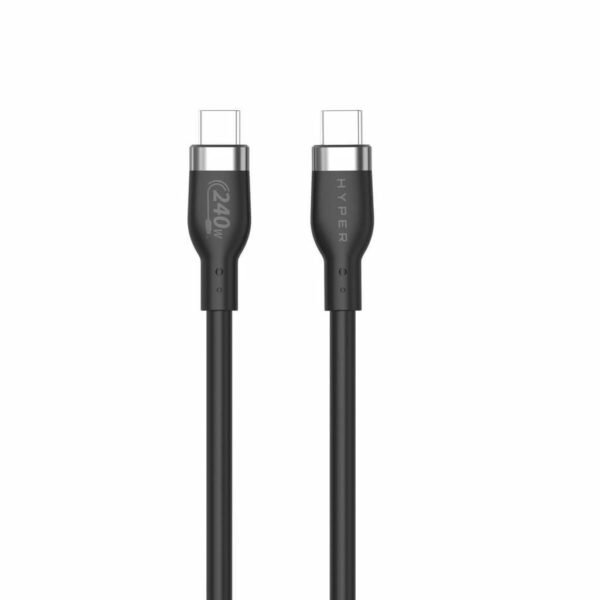 1M Silicone 240W USB-C  Charging Cable - Black