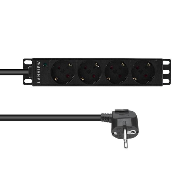 10?? 4-way Schuko outlets  with 2-meter 3G1.5mm2 cable  with Schuko plug, with Light indicator