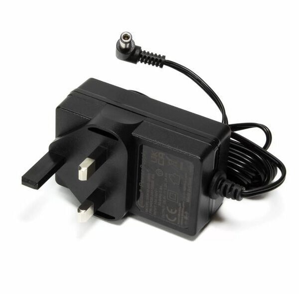24v 1.2A power supply, right  angle plug, UK