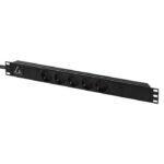 Lanview LVR-3MSCH-LIC-SCH5 power distribution unit (PDU) 5 AC outlet(s) 1U Black - Image 2