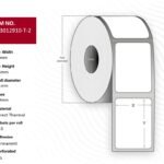 Label 51x25, Core 19, Direct  Thermal, White uncoated  paper, Permanent Adhesive, no perforation, no black mark, Diameter 51 mm, 353