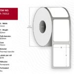 Label 51 x 32mm, Core 76mm,  Thermal Transfer, Polyester,  Permanent, No perforation, 4295 labels per roll, 10 rolls per box