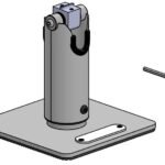 Sumup Branded Pole with  Freestanding Base - Black