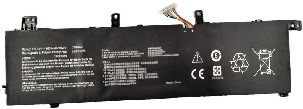 Img_34529492.jpg Laptop Battery for Asus 29.64Wh 11.4V 2600mAh 29.64Wh Li-ion 11.4V 2600mAh Black for Asus Notebook, Laptop VivoBook S14 S432FA, - Image 1