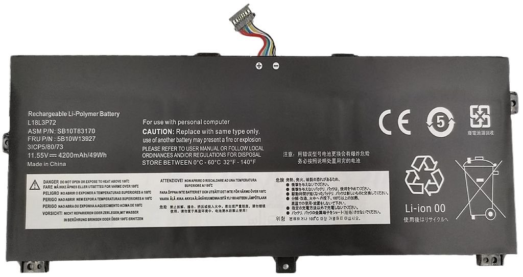 Img_34531957.jpg Laptop Battery for Lenovo 48.51Wh 11.55V 4200mAh 49Wh Li-Polymer 11.55V 4200mAh for Lenovo ThinkPad X390 Yoga, ThinkPad X390 - Image 1