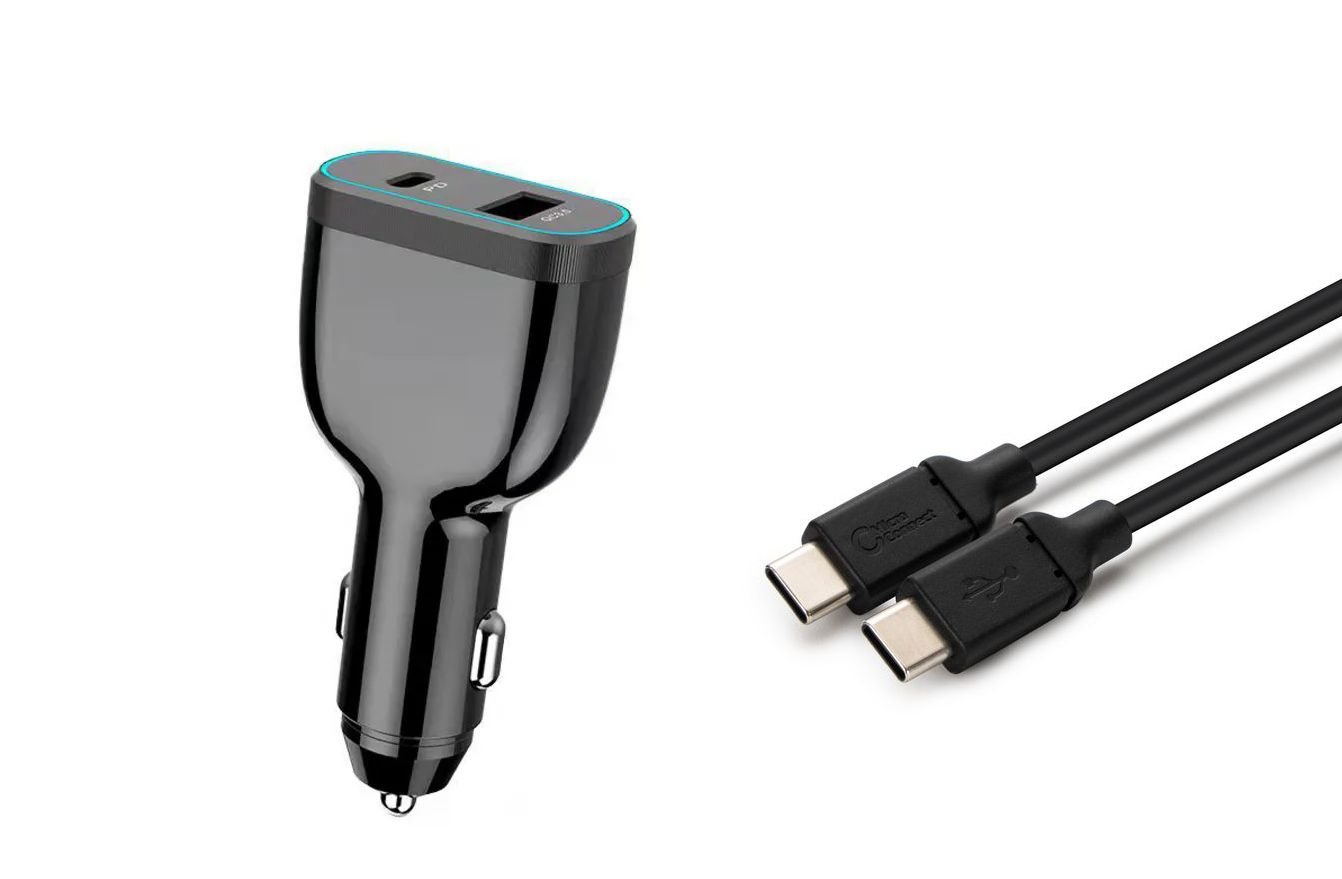 Img_34545888.jpg USB-C Car Charger for Laptop, Mobile, & tablets with USB-C to USB-C cable, 78W 5V 3A - 20V3A QC3.0 18Watt, PD 3.0 60Watt Plug:USB-C - Image 1