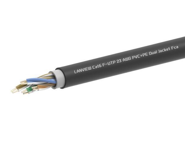 CAT6 F/UTP PVC+PE Dual Jacket  solid cable 305m