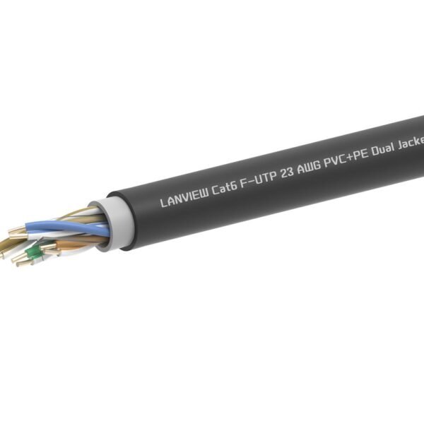 CAT6 F/UTP PVC+PE Dual Jacket  solid cable 305m