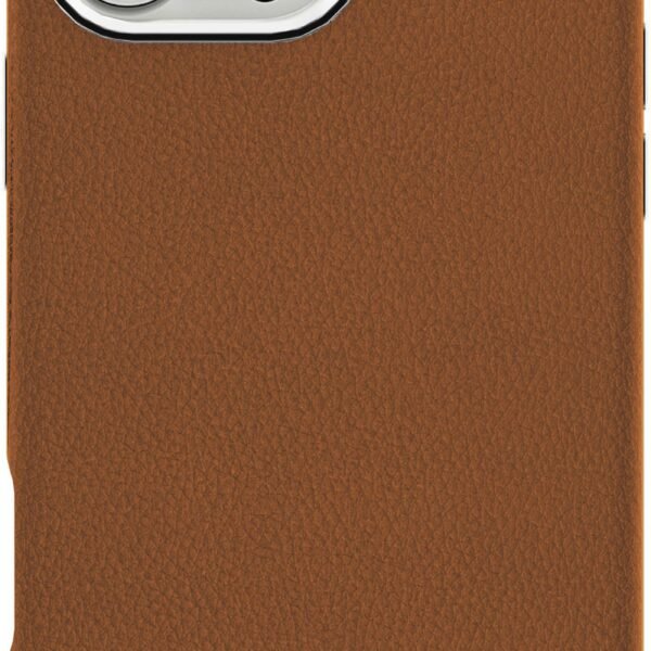 INFINITE (GRS) VENICE iPhone  16 Pro Brown PU Leather  Magnetic Cover. Material: 65% (GRS) recycled PC and 21% (GRS) recycled TPU