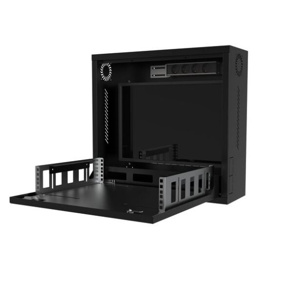19" 2U Rack Wall Mount 580 x  546 x 150mm Surveillance Box  - Black